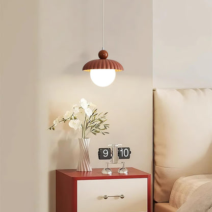 Brynley Cream Style Glass Flower Pendant Light