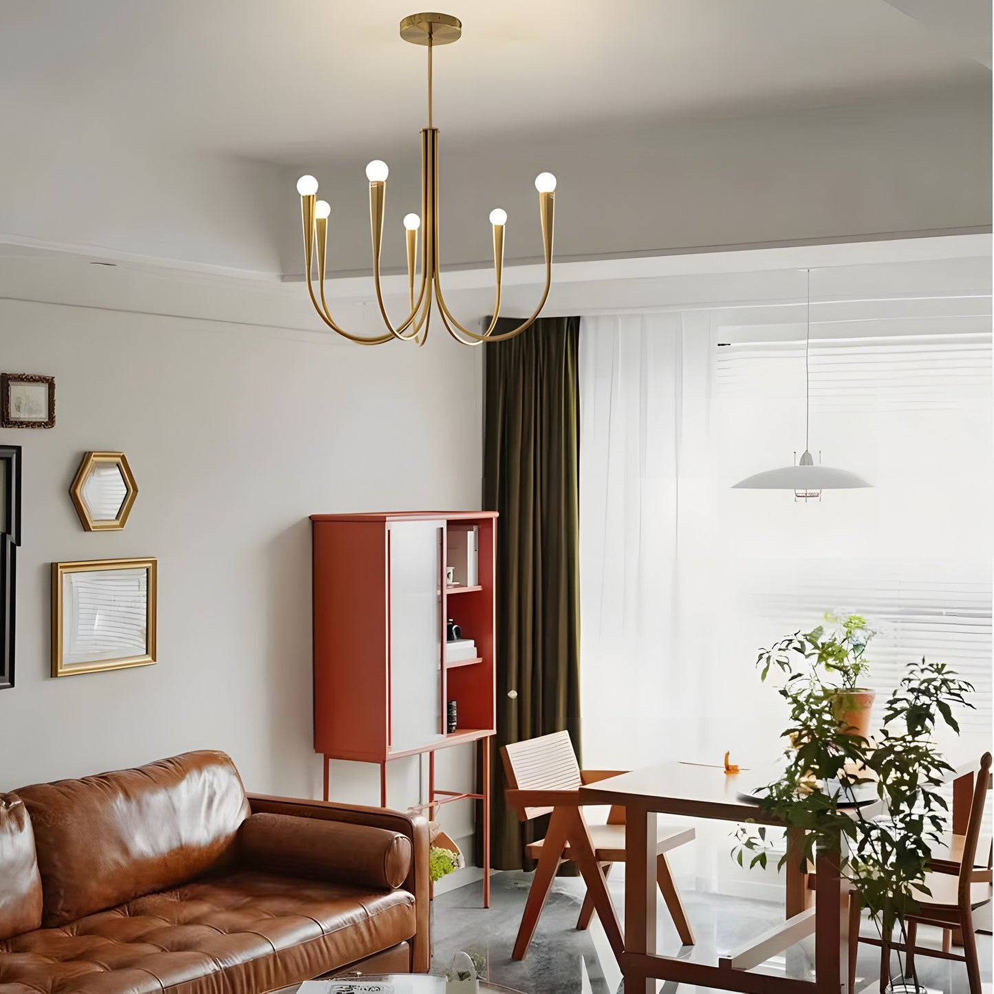 Luren Light Luxury Candle Iron Branch Chandelier