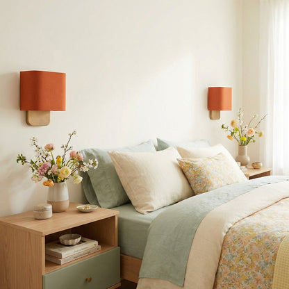 Ondine Modern Linen Fabric Shade Wall Sconce
