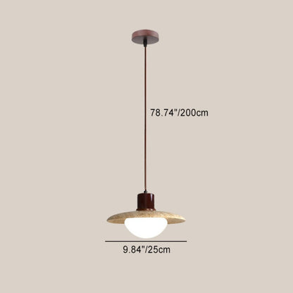 Bowen Wabi-Sabi Mini Travertine Pendant Light