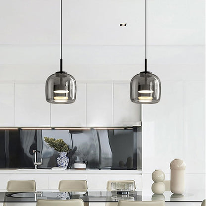 Raith Mouth Blown Glass Shade Pendant Light