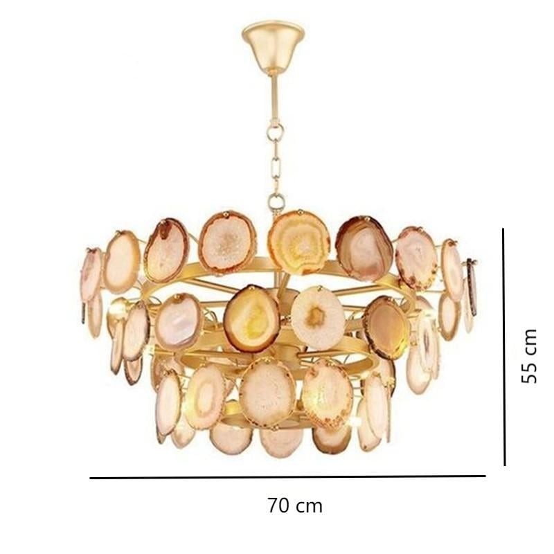 Gideon Slice Agate Tower Chandelier