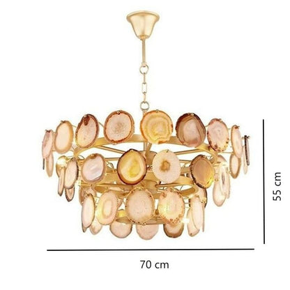 Gideon Slice Agate Tower Chandelier