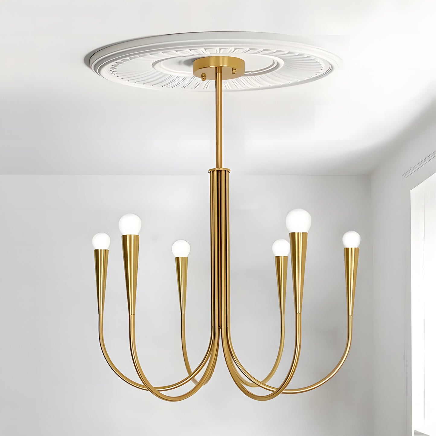 Luren Light Luxury Candle Iron Branch Chandelier