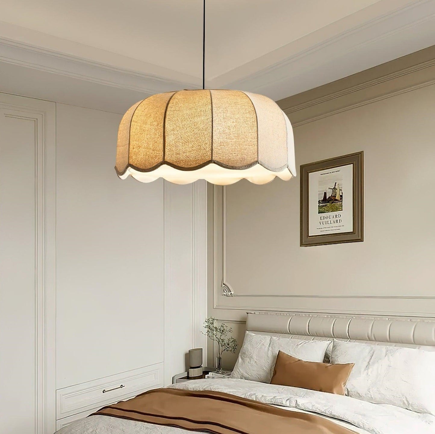 Quill Large Boho Fabric Flower Pendant Light
