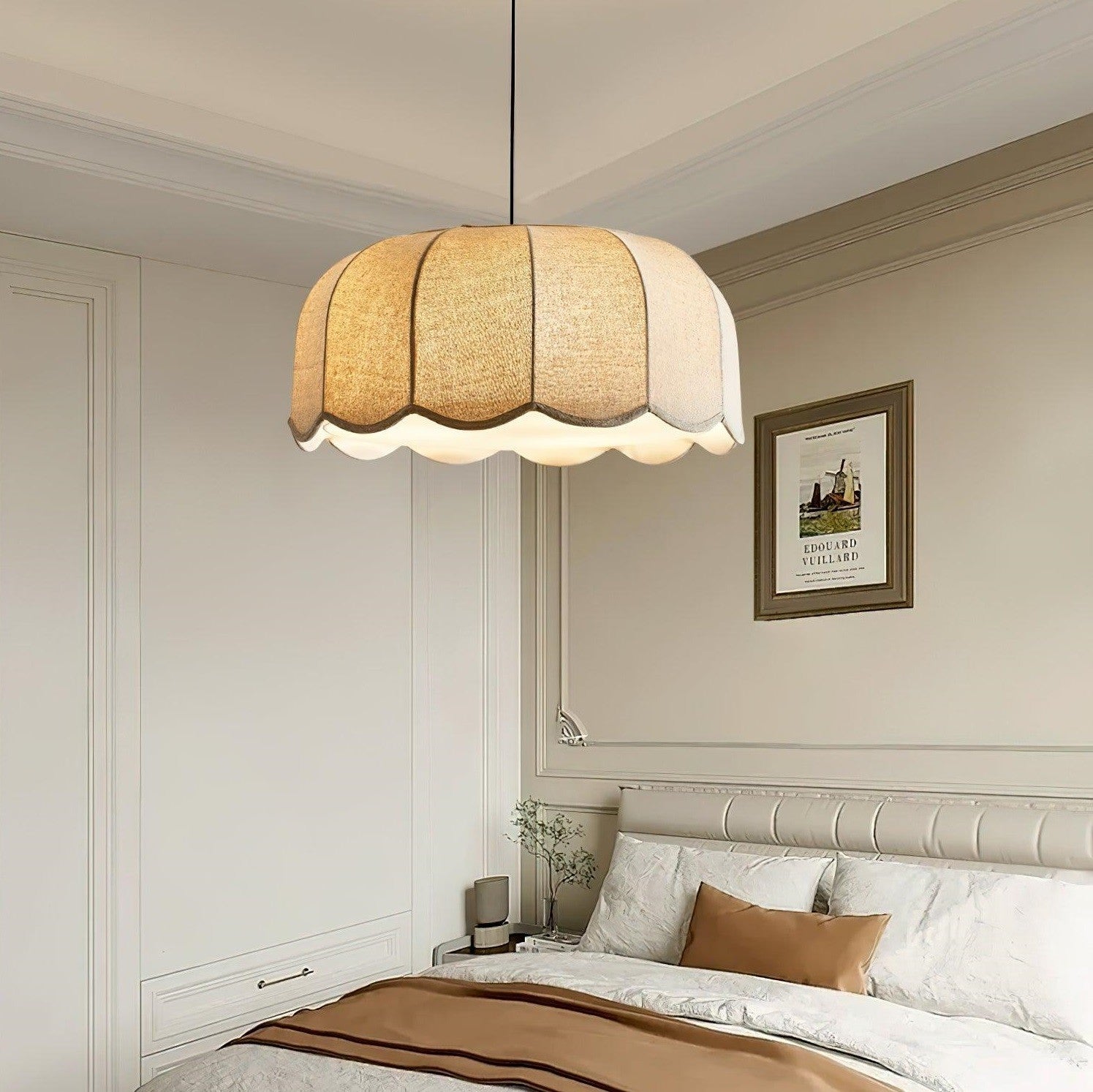 Quill Large Boho Fabric Flower Pendant Light