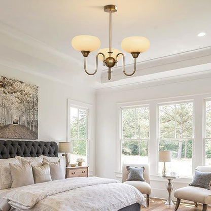 Luna Cream White Bubble Glass Chandelier
