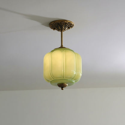 Conran Vintage Milk Glass Lantern Eloise Ceiling Light