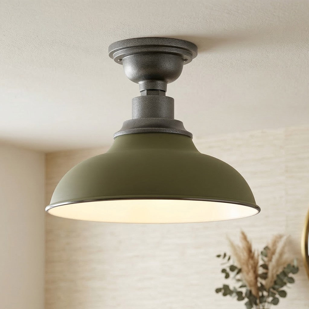 Creed Classic Industrial Metal Dome Ceiling Light