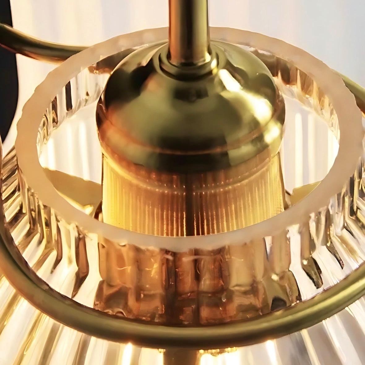 Hale Retro Cylinder Ribbed Glass Wall Sconce