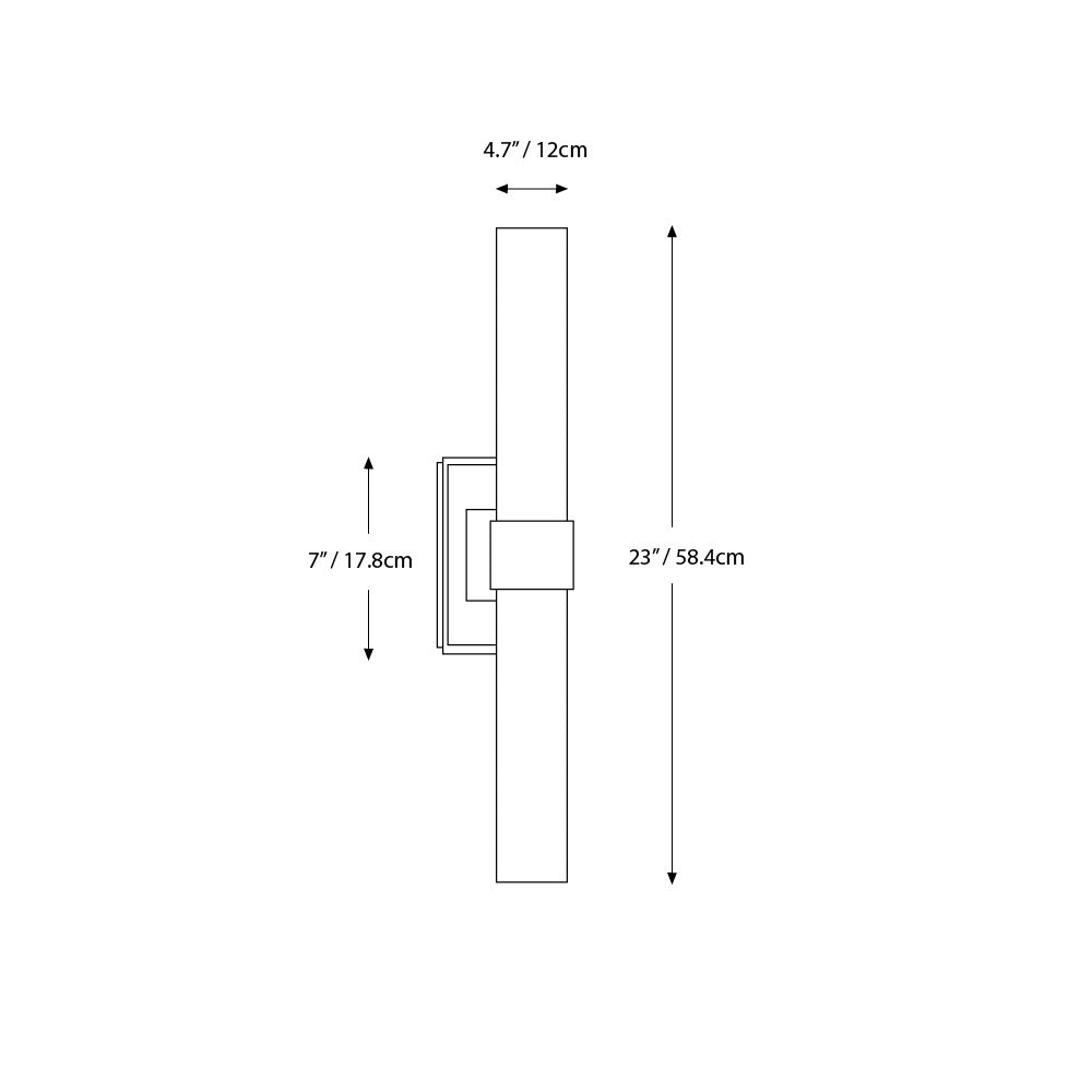 Zinnia Glass Tube Double Wall Mounted Light