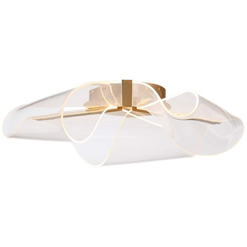 Geryn Brushed Gold Acrylic Flower Led Ceiling Light