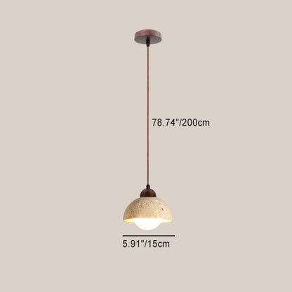 Bowen Wabi-Sabi Mini Travertine Pendant Light