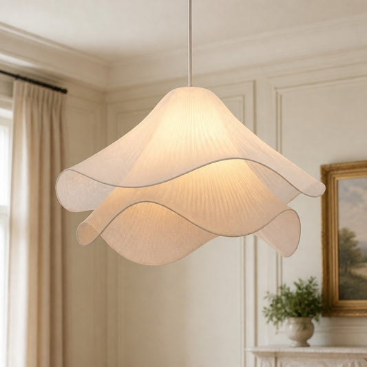 Liora Modern Petal Iron Fabric Pendant Light