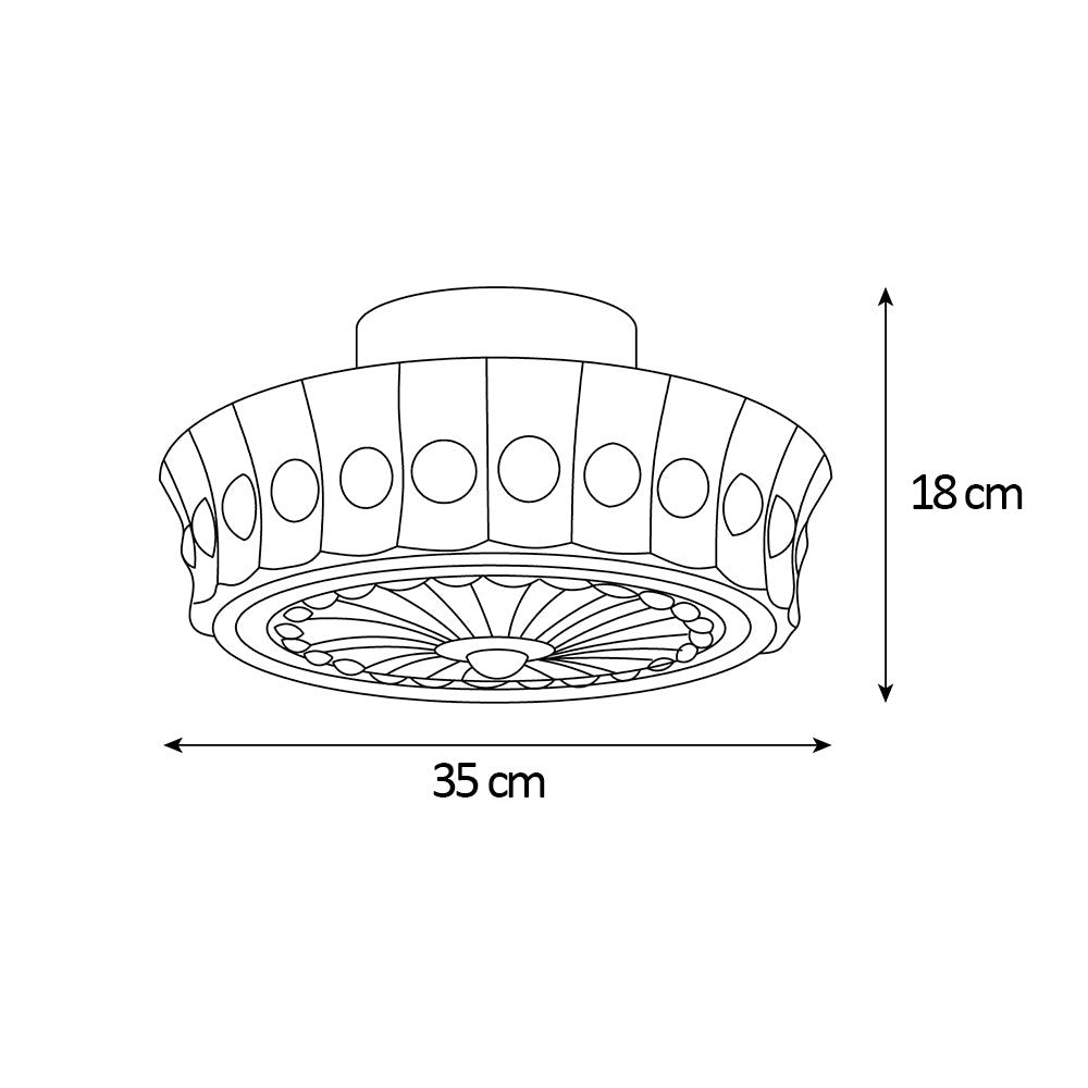 Jeevika Vintage Art Classic Round Personalized Pendant Light