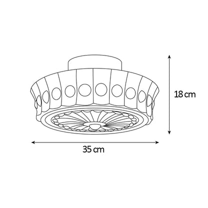 Jeevika Vintage Art Classic Round Personalized Pendant Light