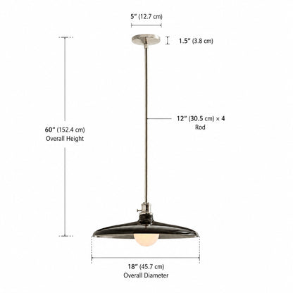 Dulcinea Farmhouse Retro Metal Pendant Light