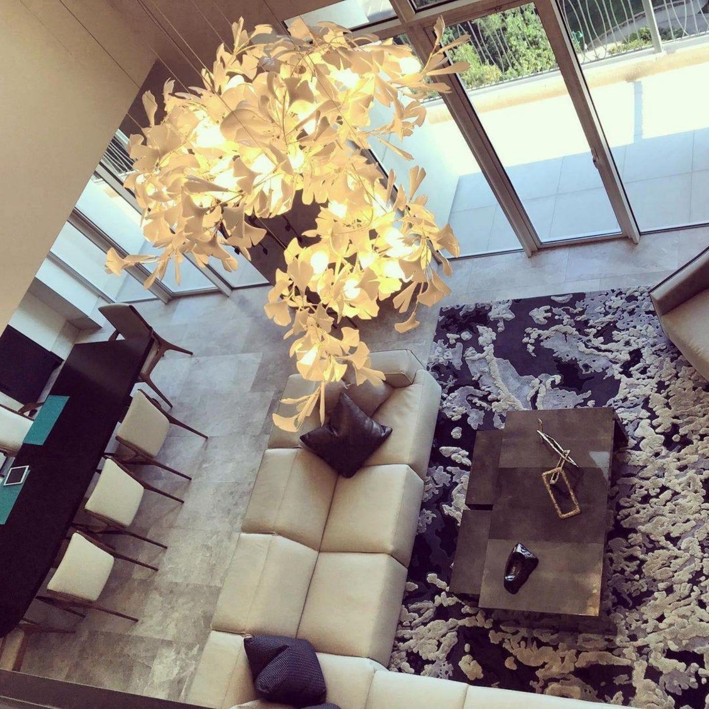 Vesper Luxurious Ginkgo Leaf Chandelier