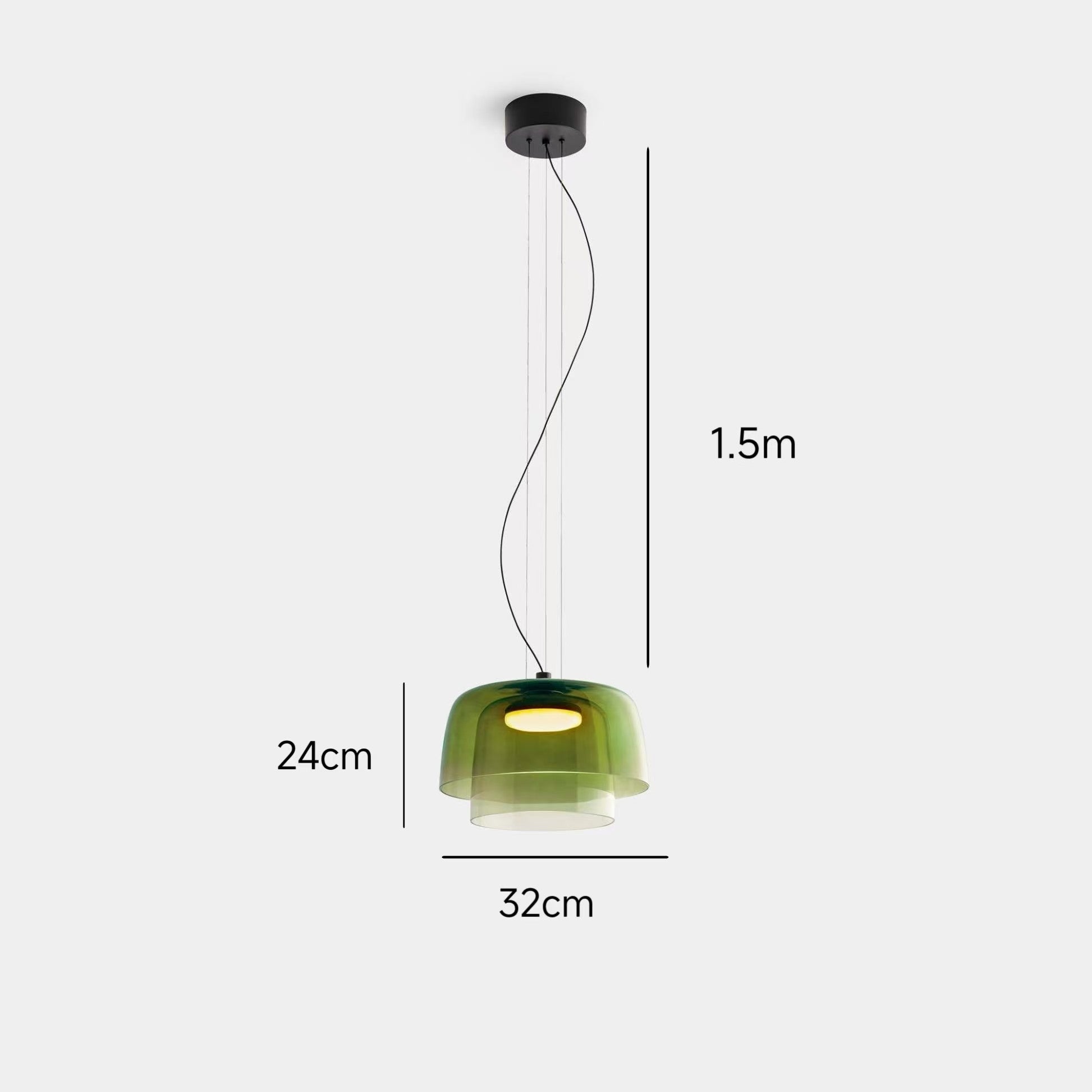 Zaire Bowl Shaped Layer Stained Glass Pendant Light