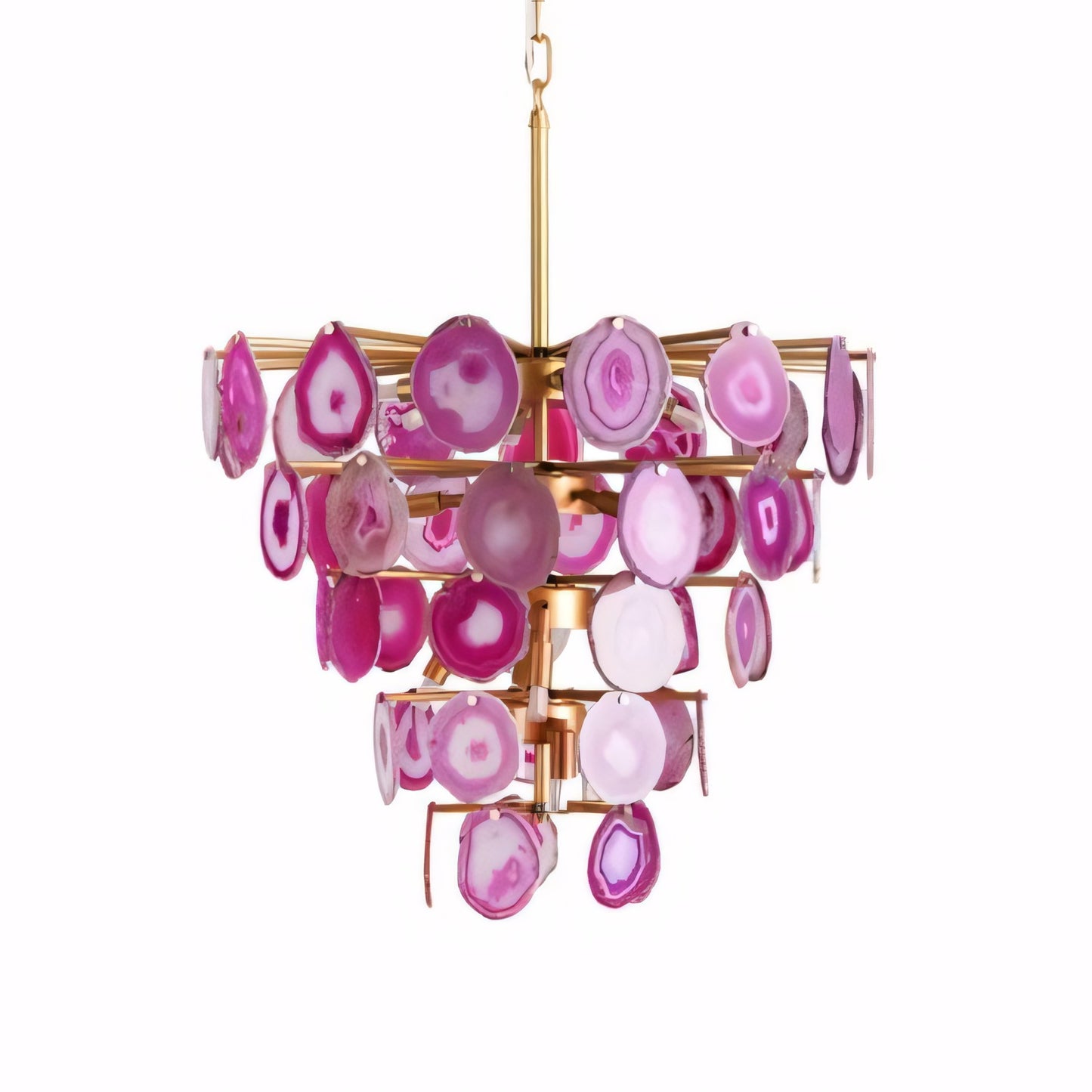 Gideon Slice Agate Tower Chandelier