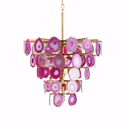 Gideon Slice Agate Tower Chandelier