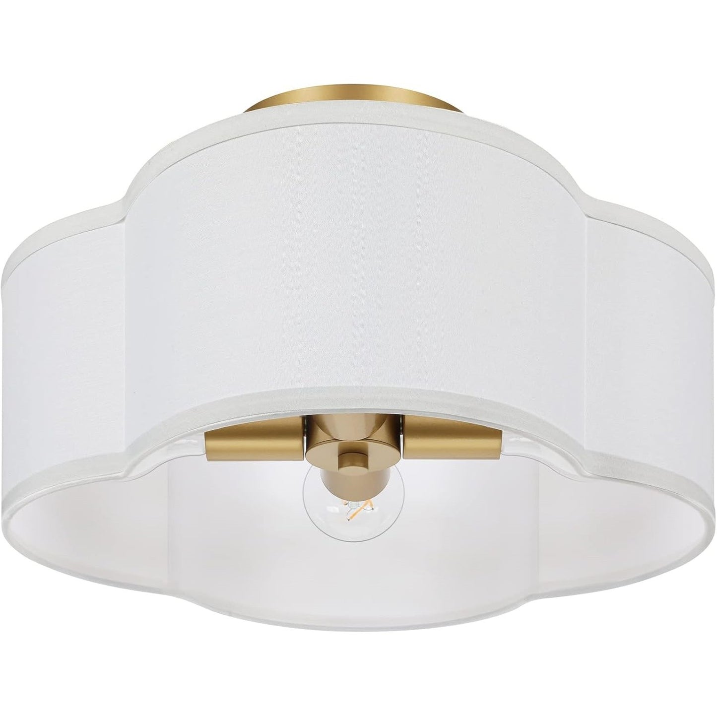 Lisi Modern Fabric Semi Flush Mount Ceiling Light