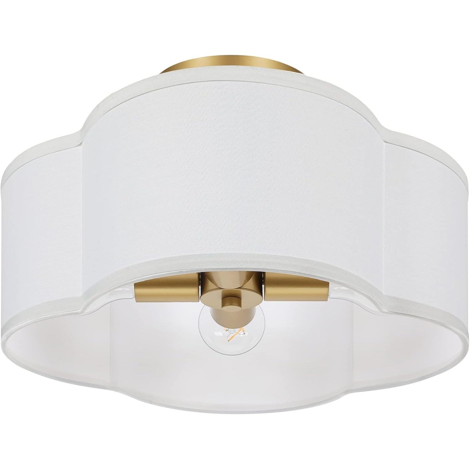 Lisi Modern Fabric Semi Flush Mount Ceiling Light
