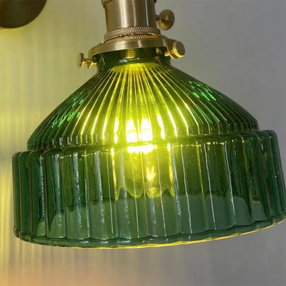 Zyrion Retro Ribbed Clear Glass Pendant Light