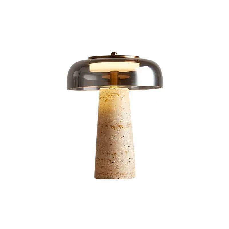 Camryn Nordic Travertine Dome Table Lamp
