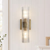 Joanna Modern 2/3 Light Ribbed Fluted Glass Wall Light