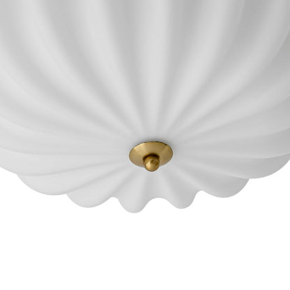 Dakota Modern Flower Shape Milk Glass Ceiling Light