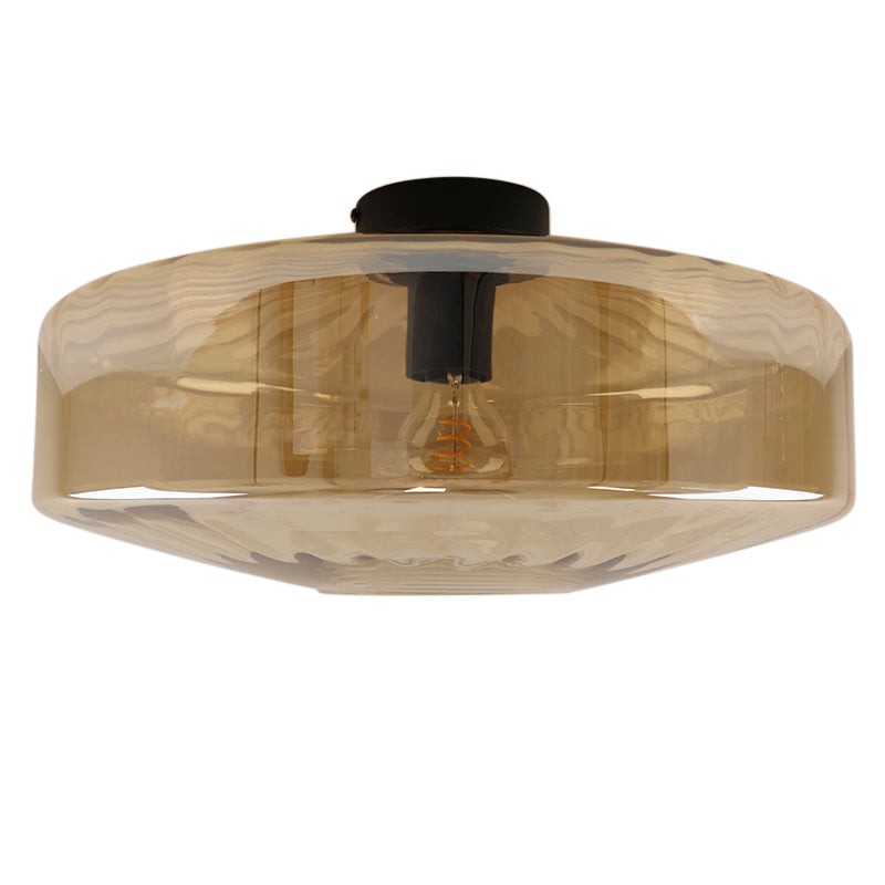Ember Vintage Multi Color Water Ripple Glass Ceiling Light