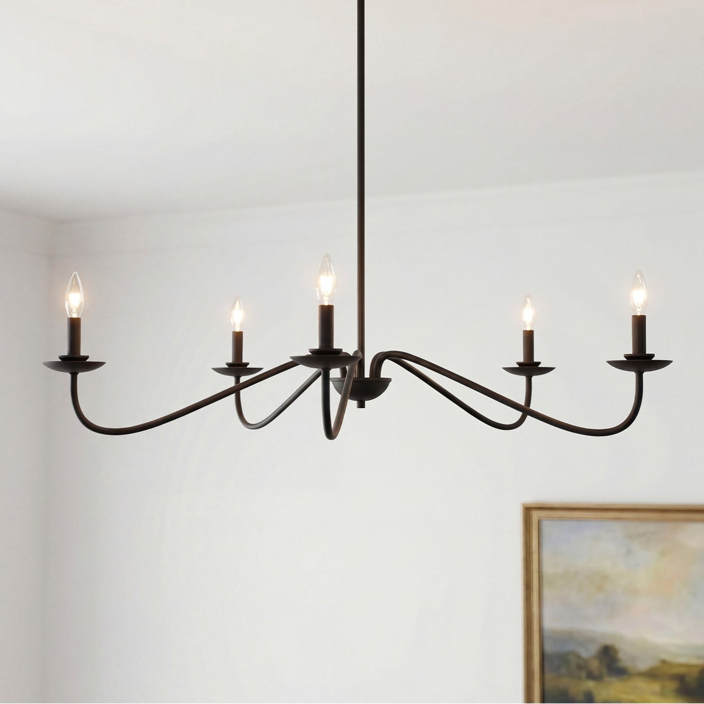 Charis Rustic 5 Light Metal Chandelier