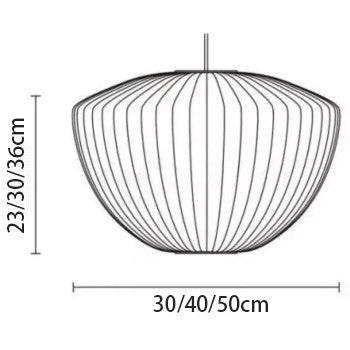 Giovanni White Silk Nelson Bubble Lamps
