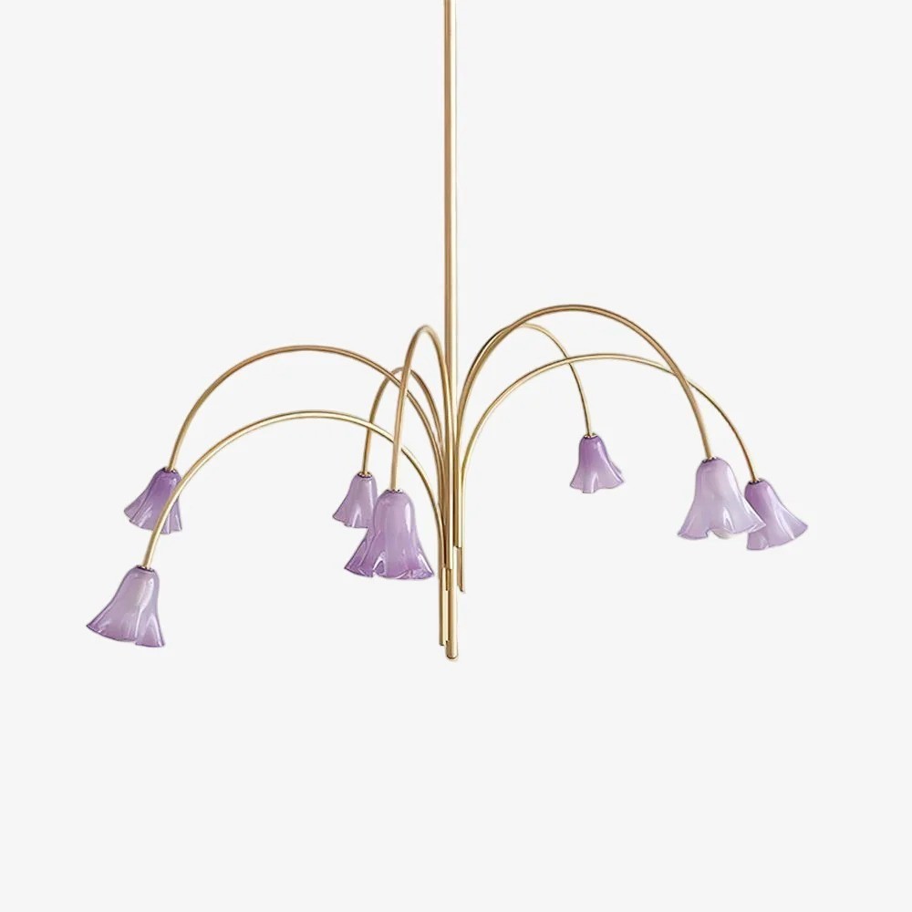 Fletcher Modern Colorful Floral Glass Fazzo Chandelier