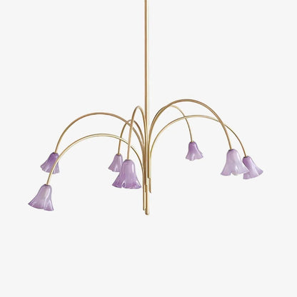 Fletcher Modern Colorful Floral Glass Fazzo Chandelier