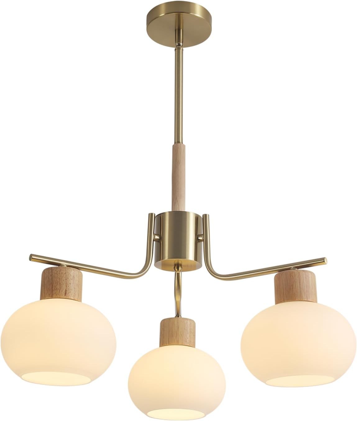 Jesper Gold Modern Frosted Glass Chandelier