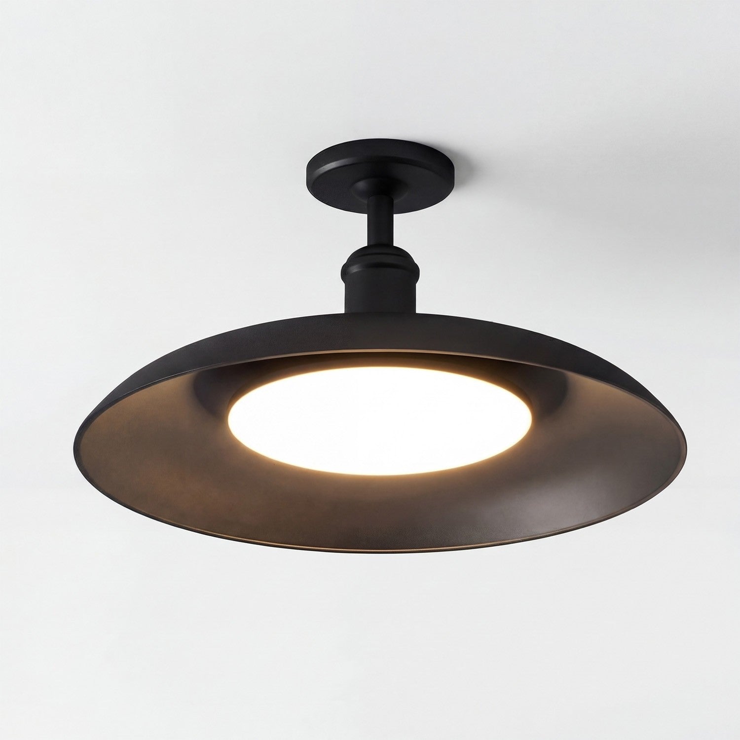 Khyler Scandinavian Carbonized Steel Round Waterproof Ceiling Light