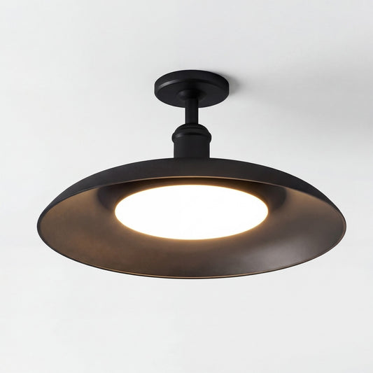 Khyler Scandinavian Carbonized Steel Round Waterproof Ceiling Light