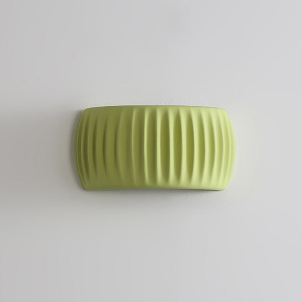 Klystix Macaron Color Up Down Fluted Resin Wall Lamps For Bedroom