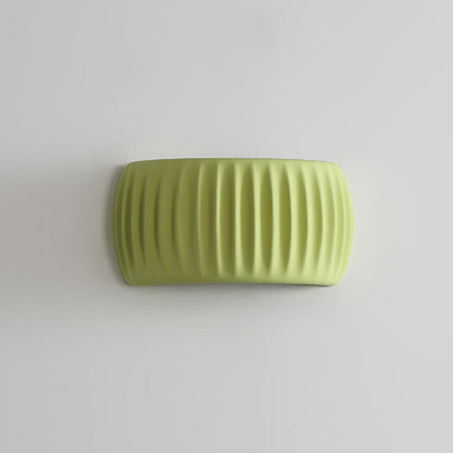 Klystix Macaron Color Up Down Fluted Resin Wall Lamps For Bedroom