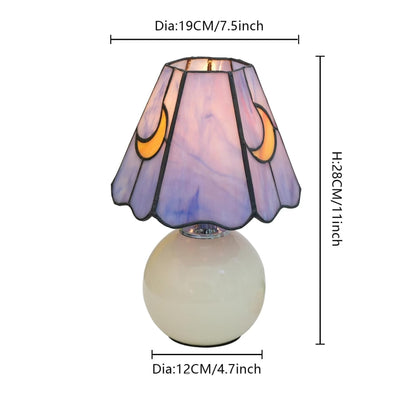 Eirwen Mini Tiffany Moon Bedside Lamp