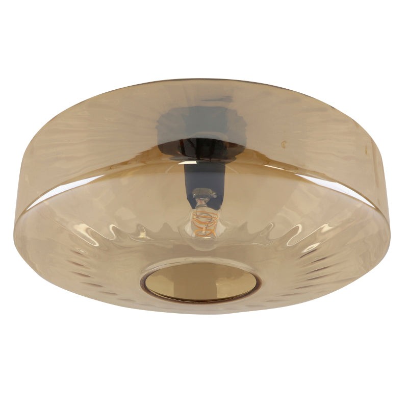 Ember Vintage Multi Color Water Ripple Glass Ceiling Light