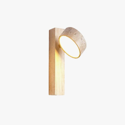 Bennett Wabi-Sabi Round Travertine Wall Light