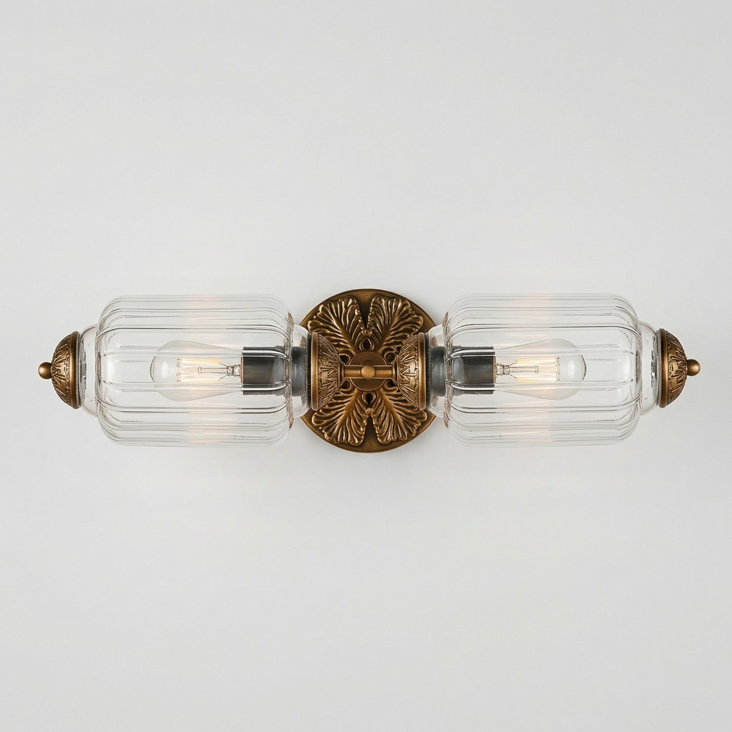 Cyrilith Vintage Art Deco Milk Glass Eloise Vanity Light