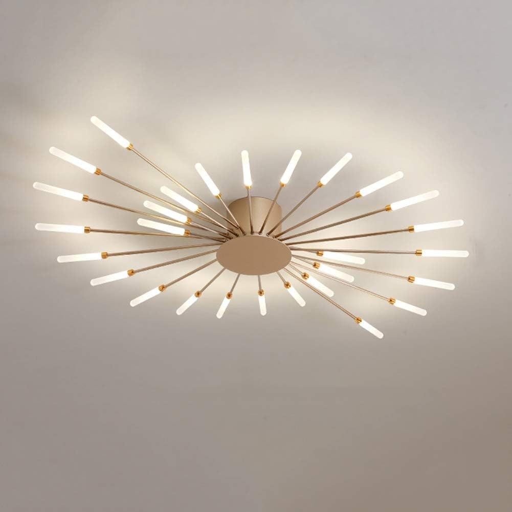 Pranika Modern Sputnik LED Fireworks Semi Flush Mount Ceiling Light
