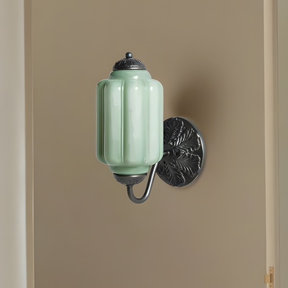 Vintage Elegant Milk Glass Eloise Wall Sconce - Retro Accent Lighting for Bathroom\Bedroom\Hallway