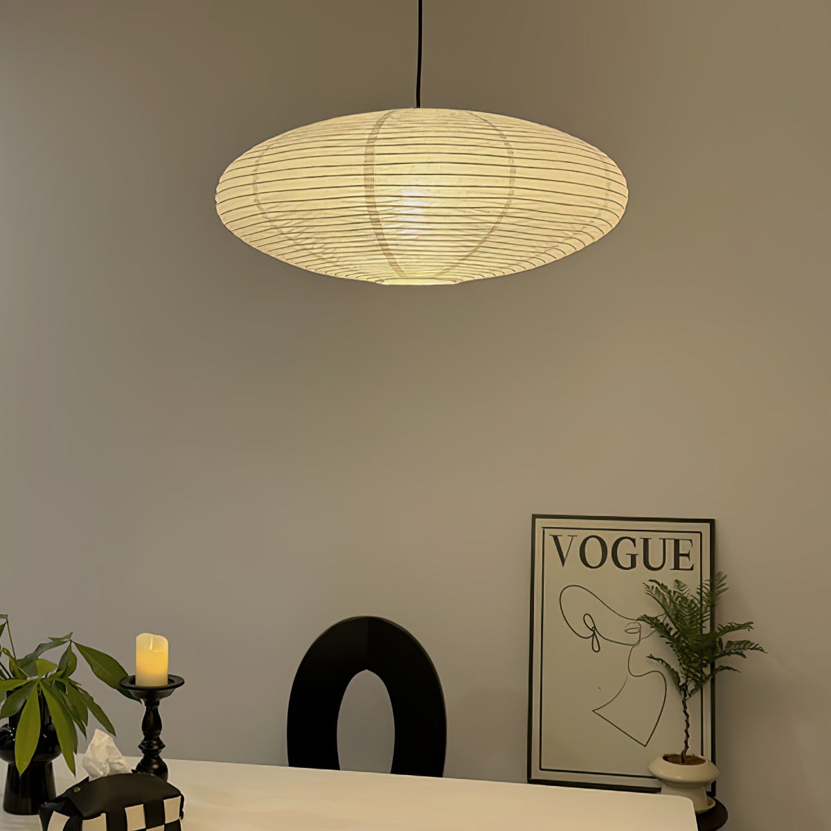 Gino Japanese Rice Paper Lantern Pendant Light