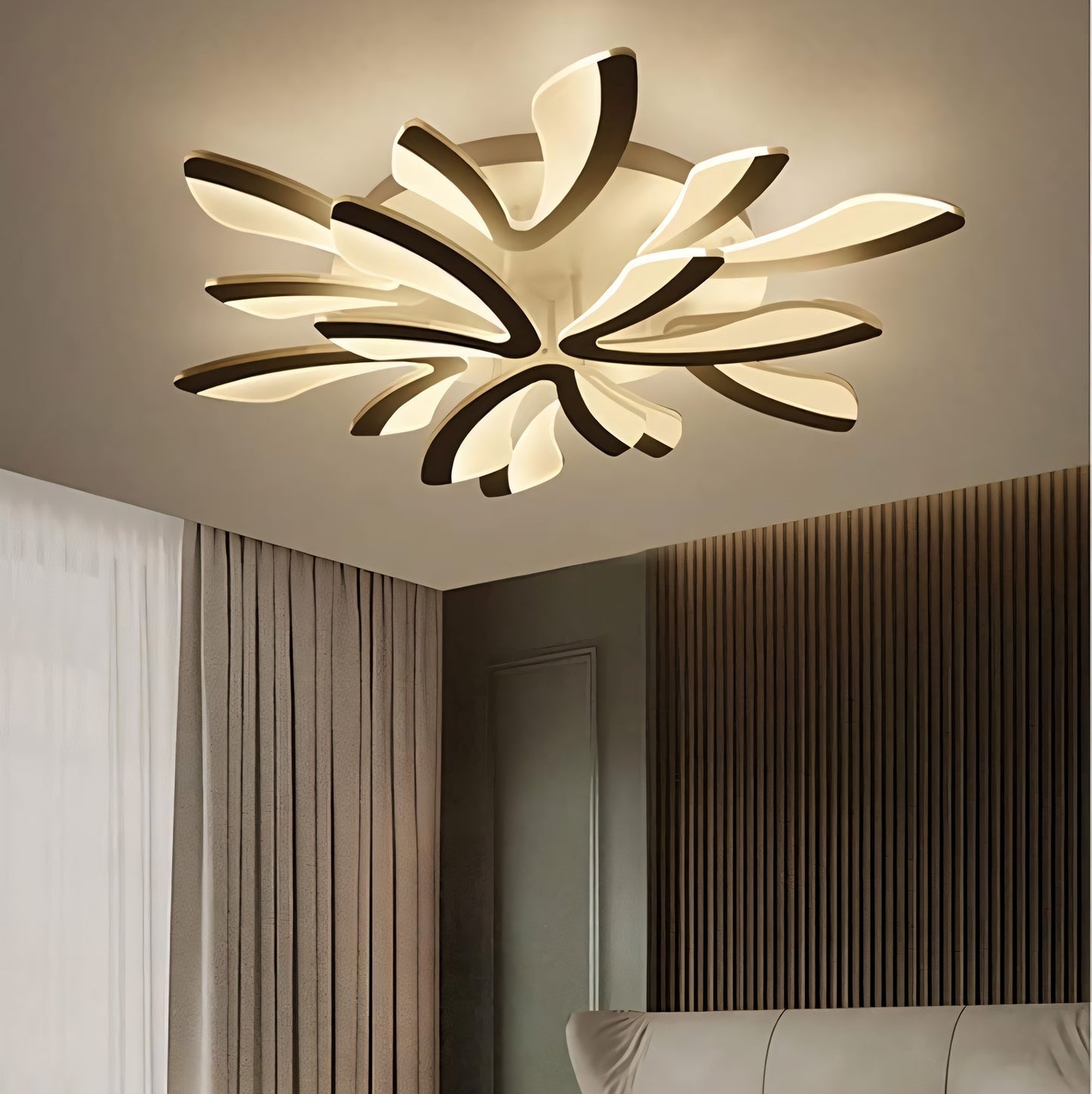 Sariel Led Dimmable Acrylic V Shape Ceiling Light