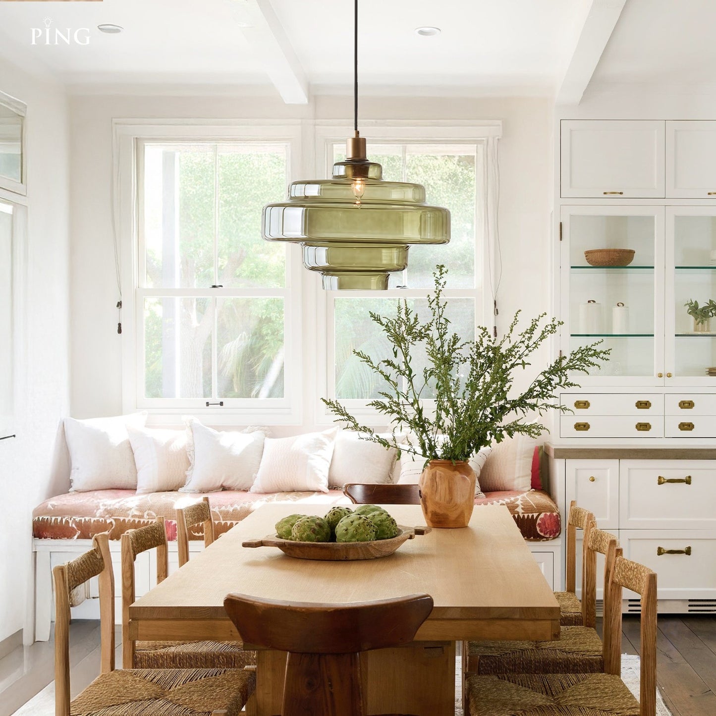 Yves Vintage Tiered Glass Pendant Light